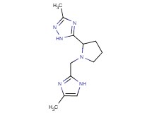 3-methyl-5-{1-[(4-methyl-1H-imidazol-2-yl)methyl]pyrrolidin-2-yl}-1H-1,2,4-triazole