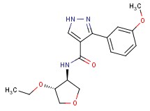N-[(3S*,4R*)-4-ethoxytetrahydrofuran-3-yl]-3-(3-methoxyphenyl)-1H-pyrazole-4-carboxamide