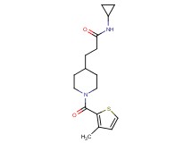 N-cyclopropyl-3-{1-[(3-methyl-2-thienyl)carbonyl]-4-piperidinyl}propanamide