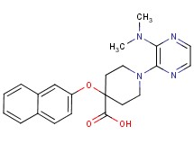 1-[3-(dimethylamino)pyrazin-2-yl]-4-(2-naphthyloxy)piperidine-4-carboxylic acid