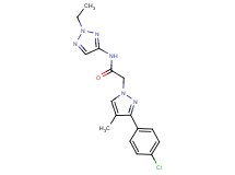 2-[3-(4-chlorophenyl)-4-methyl-1H-pyrazol-1-yl]-N-(2-ethyl-2H-1,2,3-triazol-4-yl)acetamide