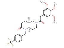 (4aR*,8aS*)-1-[4-(trifluoromethyl)benzyl]-6-[(3,4,5-trimethoxyphenyl)acetyl]octahydro-1,6-naphthyridin-2(1H)-one