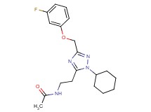 N-(2-{1-cyclohexyl-3-[(3-fluorophenoxy)methyl]-1H-1,2,4-triazol-5-yl}ethyl)acetamide