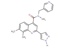 N,7,8-trimethyl-2-(1H-pyrazol-4-yl)-N-(pyridin-3-ylmethyl)quinoline-4-carboxamide