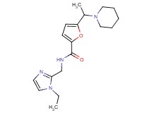 N-[(1-ethyl-1H-imidazol-2-yl)methyl]-5-(1-piperidin-1-ylethyl)-2-furamide