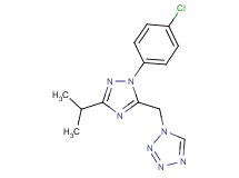 1-{[1-(4-chlorophenyl)-3-isopropyl-1H-1,2,4-triazol-5-yl]methyl}-1H-tetrazole