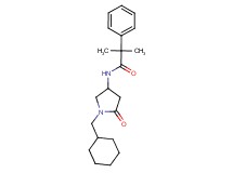 N-[1-(cyclohexylmethyl)-5-oxopyrrolidin-3-yl]-2-methyl-2-phenylpropanamide