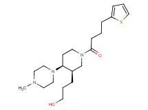 3-{(3R*,4S*)-4-(4-methylpiperazin-1-yl)-1-[4-(2-thienyl)butanoyl]piperidin-3-yl}propan-1-ol
