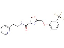 N-[2-(2-pyridinyl)ethyl]-2-{[3-(trifluoromethyl)phenoxy]methyl}-1,3-oxazole-4-carboxamide