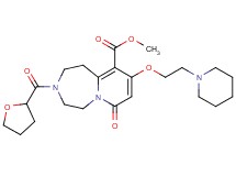 methyl 7-oxo-9-[2-(1-piperidinyl)ethoxy]-3-(tetrahydro-2-furanylcarbonyl)-1,2,3,4,5,7-hexahydropyrido[1,2-d][1,4]diazepine-10-carboxylate