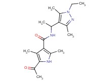 5-acetyl-N-[1-(1-ethyl-3,5-dimethyl-1H-pyrazol-4-yl)ethyl]-2,4-dimethyl-1H-pyrrole-3-carboxamide
