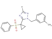 1-(3-methylbenzyl)-5-[1-(phenylsulfonyl)cyclopropyl]-1H-1,2,4-triazole
