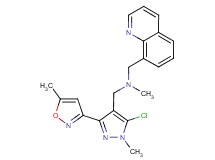 1-[5-chloro-1-methyl-3-(5-methylisoxazol-3-yl)-1H-pyrazol-4-yl]-N-methyl-N-(quinolin-8-ylmethyl)methanamine