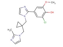 2-chloro-6-methoxy-4-[1-({1-[(2-methyl-1H-imidazol-1-yl)methyl]cyclopropyl}methyl)-1H-imidazol-2-yl]phenol