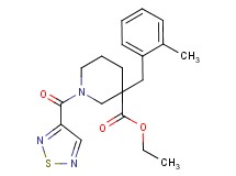 ethyl 3-(2-methylbenzyl)-1-(1,2,5-thiadiazol-3-ylcarbonyl)-3-piperidinecarboxylate