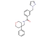 N-[(4-phenyltetrahydro-2H-pyran-4-yl)methyl]-3-(1H-pyrazol-1-ylmethyl)benzamide