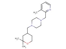 1-[(2,2-dimethyltetrahydro-2H-pyran-4-yl)methyl]-4-[(3-methylpyridin-2-yl)methyl]piperazine