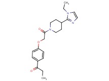 1-(4-{2-[4-(1-ethyl-1H-imidazol-2-yl)piperidin-1-yl]-2-oxoethoxy}phenyl)propan-1-one