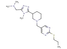 N,N-dimethyl-1-[4-methyl-5-(1-{[2-(propylthio)pyrimidin-5-yl]methyl}piperidin-3-yl)-4H-1,2,4-triazol-3-yl]methanamine