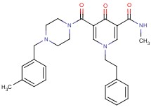 N-methyl-5-{[4-(3-methylbenzyl)-1-piperazinyl]carbonyl}-4-oxo-1-(2-phenylethyl)-1,4-dihydro-3-pyridinecarboxamide