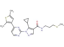 5-cyclopropyl-1-[4-(2,5-dimethyl-3-thienyl)-2-pyrimidinyl]-N-[3-(methylthio)propyl]-1H-pyrazole-4-carboxamide
