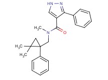 N-[(2,2-dimethyl-1-phenylcyclopropyl)methyl]-N-methyl-3-phenyl-1H-pyrazole-4-carboxamide