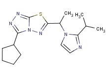3-cyclopentyl-6-[1-(2-isopropyl-1H-imidazol-1-yl)ethyl][1,2,4]triazolo[3,4-b][1,3,4]thiadiazole