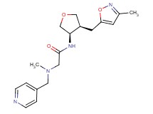 N~2~-methyl-N~1~-{(3R*,4S*)-4-[(3-methylisoxazol-5-yl)methyl]tetrahydrofuran-3-yl}-N~2~-(pyridin-4-ylmethyl)glycinamide