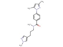 4-(3,5-dimethyl-1H-pyrazol-1-yl)-N-methyl-N-[3-(1-methyl-1H-pyrazol-4-yl)propyl]benzamide
