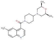 4-({4-[(2R*,6S*)-2,6-dimethyl-4-morpholinyl]-1-piperidinyl}carbonyl)-6-methylquinoline