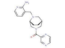 3-{[(1R*,5R*)-3-(2-pyrazinylcarbonyl)-3,6-diazabicyclo[3.2.2]non-6-yl]methyl}-2-pyridinamine