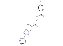 4-fluoro-N-(3-{methyl[(3-pyridin-2-yl-1,2,4-oxadiazol-5-yl)methyl]amino}-3-oxopropyl)benzamide