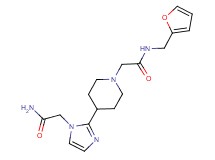 2-{4-[1-(2-amino-2-oxoethyl)-1H-imidazol-2-yl]-1-piperidinyl}-N-(2-furylmethyl)acetamide