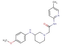 2-{3-[(4-methoxyphenyl)amino]-1-piperidinyl}-N-(5-methyl-2-pyridinyl)acetamide