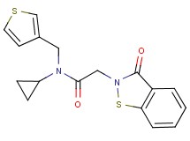 N-cyclopropyl-2-(3-oxo-1,2-benzisothiazol-2(3H)-yl)-N-(3-thienylmethyl)acetamide