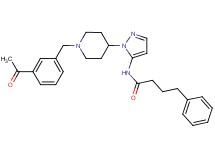 N-{1-[1-(3-acetylbenzyl)-4-piperidinyl]-1H-pyrazol-5-yl}-4-phenylbutanamide