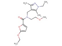5-ethoxy-N-[(1-ethyl-3,5-dimethyl-1H-pyrazol-4-yl)methyl]-N-(2-methoxyethyl)-2-furamide