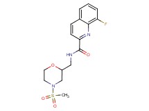 8-fluoro-N-{[4-(methylsulfonyl)-2-morpholinyl]methyl}-2-quinolinecarboxamide