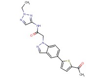 2-[5-(5-acetyl-2-thienyl)-1H-indazol-1-yl]-N-(2-ethyl-2H-1,2,3-triazol-4-yl)acetamide