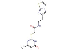 N-(2-imidazo[2,1-b][1,3]thiazol-6-ylethyl)-2-[(4-methyl-6-oxo-1,6-dihydropyrimidin-2-yl)thio]acetamide