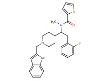 N-{2-(2-fluorophenyl)-1-[1-(1H-indol-2-ylmethyl)-4-piperidinyl]ethyl}-N-methyl-2-thiophenecarboxamide