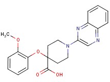 4-(2-methoxyphenoxy)-1-quinoxalin-2-ylpiperidine-4-carboxylic acid