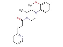 4-(2-methoxyphenyl)-2-methyl-1-[3-(2-pyridinyl)propanoyl]piperazine