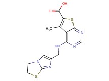 4-[(2,3-dihydroimidazo[2,1-b][1,3]thiazol-6-ylmethyl)amino]-5-methylthieno[2,3-d]pyrimidine-6-carboxylic acid