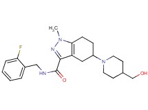 N-(2-fluorobenzyl)-5-[4-(hydroxymethyl)-1-piperidinyl]-1-methyl-4,5,6,7-tetrahydro-1H-indazole-3-carboxamide