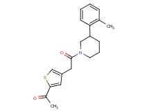 1-(4-{2-[3-(2-methylphenyl)-1-piperidinyl]-2-oxoethyl}-2-thienyl)ethanone
