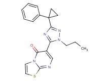 6-[3-(1-phenylcyclopropyl)-1-propyl-1H-1,2,4-triazol-5-yl]-5H-[1,3]thiazolo[3,2-a]pyrimidin-5-one