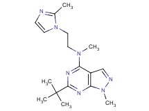 6-tert-butyl-N,1-dimethyl-N-[2-(2-methyl-1H-imidazol-1-yl)ethyl]-1H-pyrazolo[3,4-d]pyrimidin-4-amine