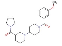 1'-(3-methoxybenzoyl)-3-(pyrrolidin-1-ylcarbonyl)-1,4'-bipiperidine