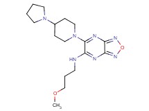 N-(3-methoxypropyl)-6-[4-(1-pyrrolidinyl)-1-piperidinyl][1,2,5]oxadiazolo[3,4-b]pyrazin-5-amine